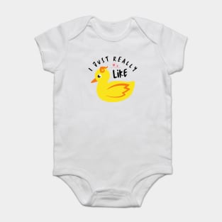 I just really like ducks ok Baby Bodysuit